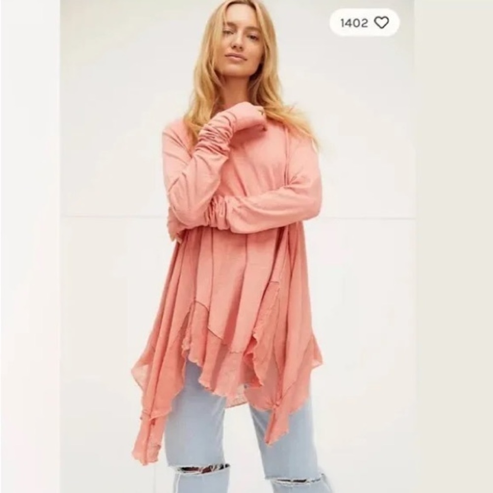 Free People We The Free Boho Starlight Tunic Tee Orange Size Small